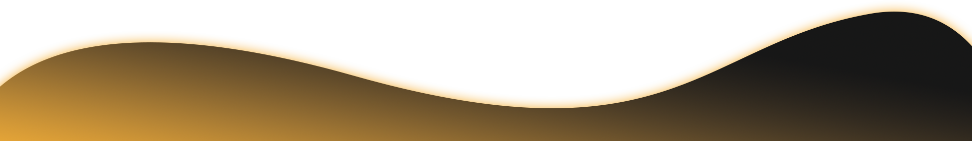 A simple wave vector shape design that is orage with a gradient and outer glow.