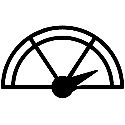 Black gauge icon.